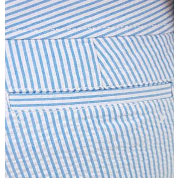 Lilly Pulitzer Buttercup Shorts Blue and White Thin Striped Seersucker Size 0 - Picture 6 of 16